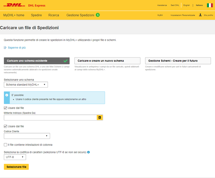 Lettera di vettura dhl da stampare