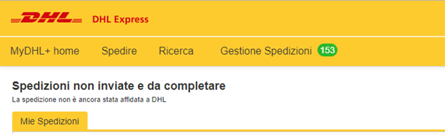 Numero lettera di vettura di reso dhl
